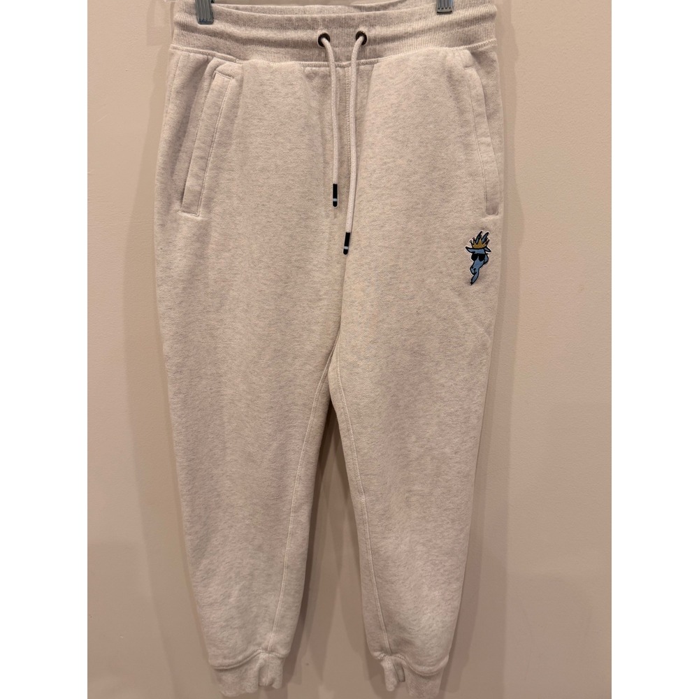 GOAT USA Sweatpants Small Cream Joggers Fleece Drawstring NWOT